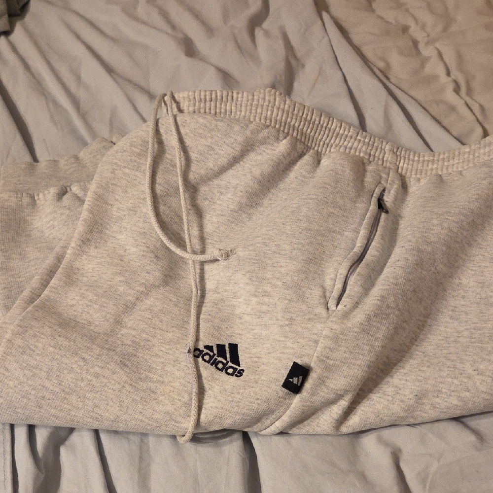 Adidas Gray Sweatpants Relaxed Fit Joggers